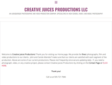 Tablet Screenshot of creativejuicesproductions.com